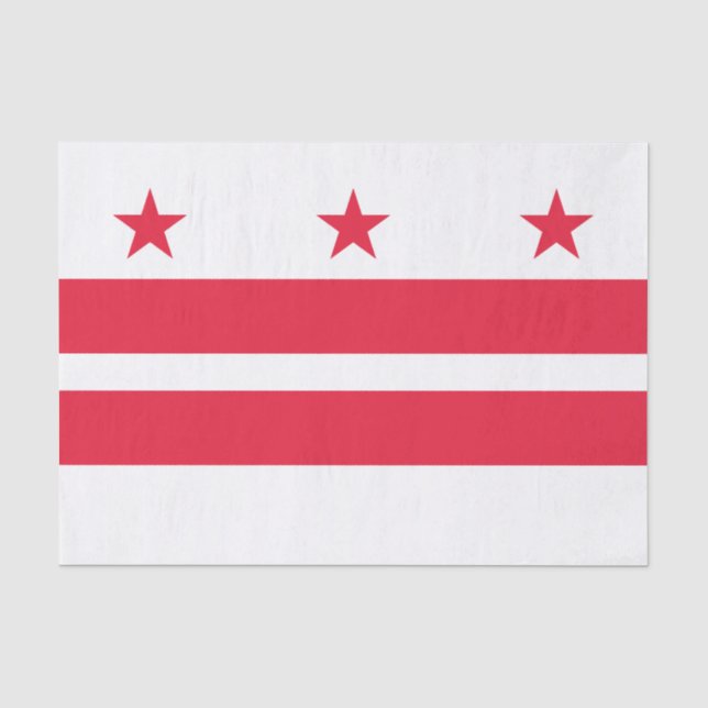 Papier Mousseline Drapeau de l'État de Washington DC (Recto)