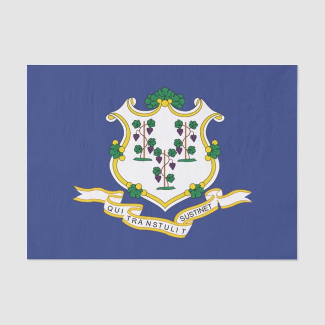 Papier Mousseline Drapeau de l'État du Connecticut (Recto)