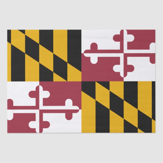 Papier Mousseline Drapeau de l'État du Maryland (Recto)
