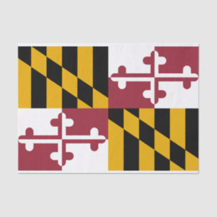 Papier Mousseline Drapeau de l'État du Maryland