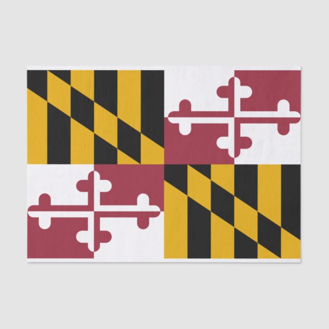 Papier Mousseline Drapeau de l'État du Maryland (Recto)