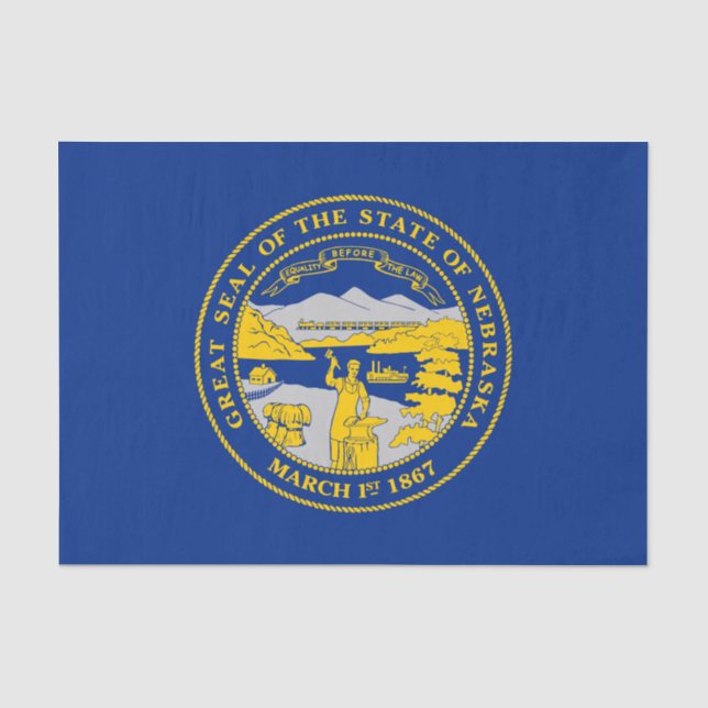 Papier Mousseline Drapeau de l'État du Nebraska (Recto)
