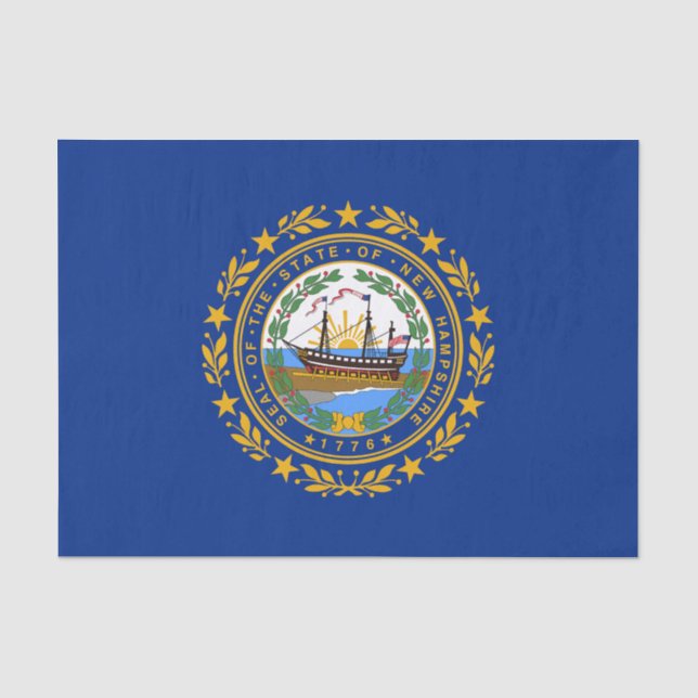 Papier Mousseline Drapeau de l'État du New Hampshire (Recto)