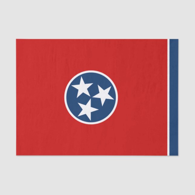 Papier Mousseline Drapeau de l'État du Tennessee (Recto)
