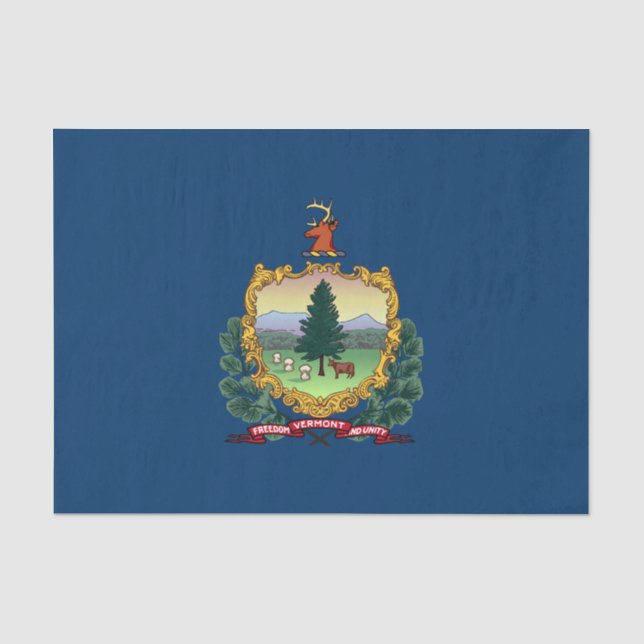 Papier Mousseline Drapeau de l'État du Vermont (Recto)