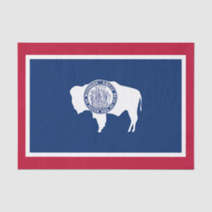 Papier Mousseline Drapeau de l'État du Wyoming