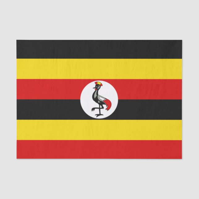 Papier Mousseline Drapeau de l'Ouganda (Recto)