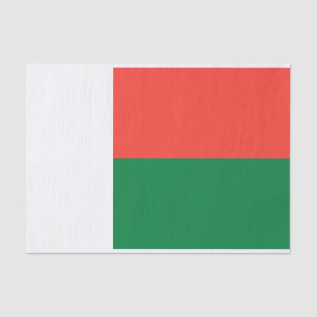 Papier Mousseline Drapeau de Madagascar (Recto)