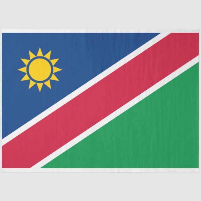 Papier Mousseline Drapeau de Namibie (Afrique australe) (Recto)