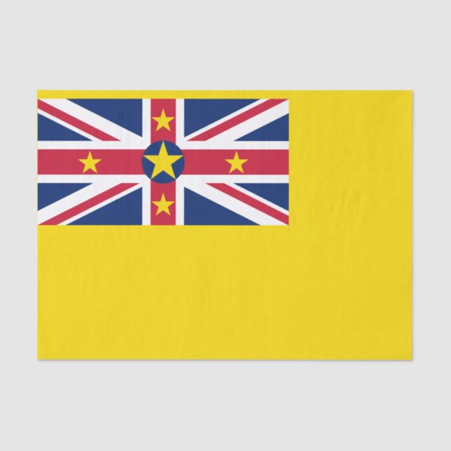 Papier Mousseline Drapeau de Niue (Recto)