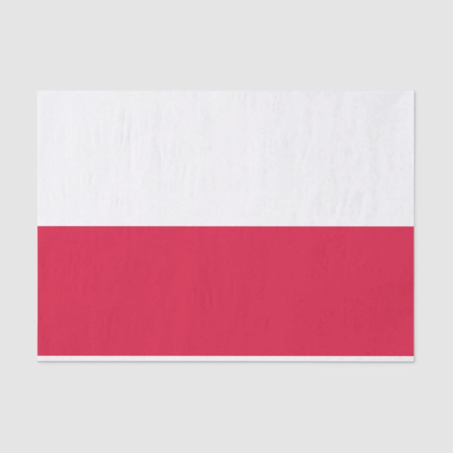 Papier Mousseline Drapeau de Pologne (Recto)