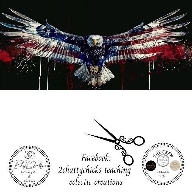 Papier Mousseline Drapeau de rue Eagle Peinture Découpage (Créateur téléchargé)