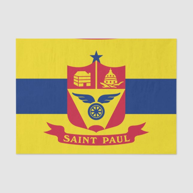 Papier Mousseline Drapeau de Saint Paul (Minnesota) (Recto)