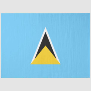 Papier Mousseline Drapeau de Sainte-Lucie (Sainte-Lucie) (Caraïbes)