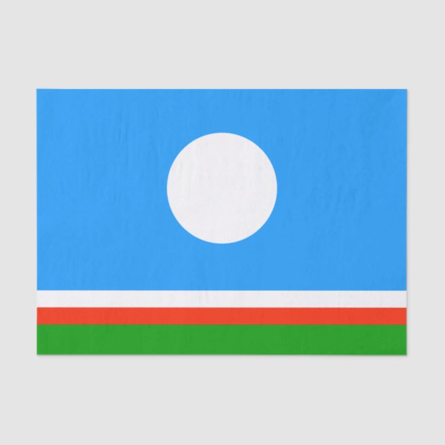 Papier Mousseline Drapeau de Sakha (Recto)