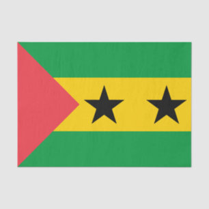 Papier Mousseline Drapeau de Sao Tomé-et-Principe
