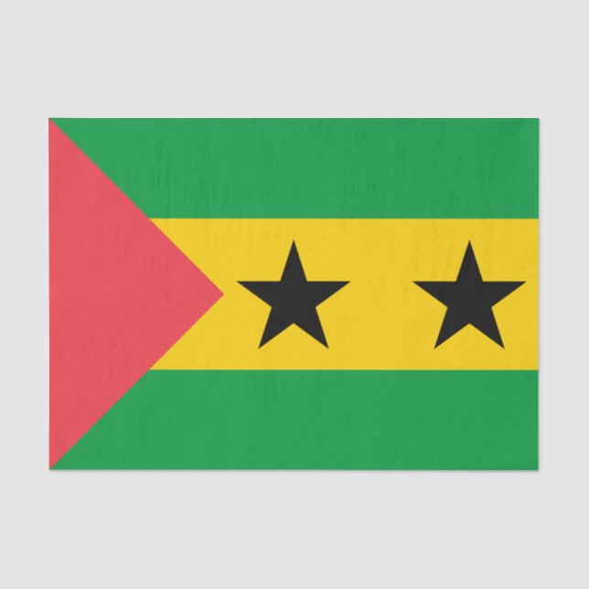 Papier Mousseline Drapeau de Sao Tomé-et-Principe (Recto)