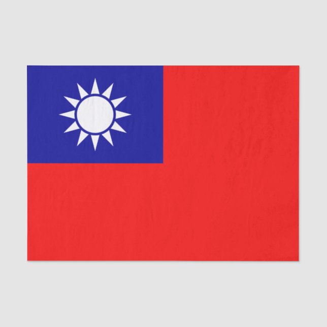 Papier Mousseline Drapeau de Taïwan (Recto)
