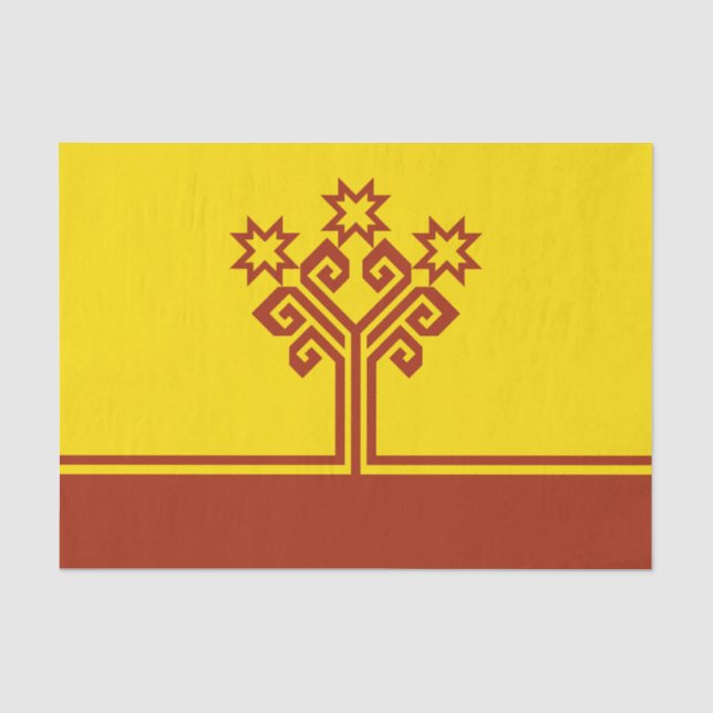Papier Mousseline Drapeau de Tchouvachie (Recto)
