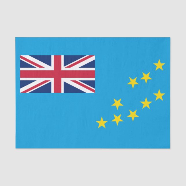 Papier Mousseline Drapeau de Tuvalu (Recto)