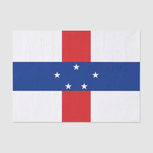 Papier Mousseline Drapeau des Antilles néerlandaises (Recto)