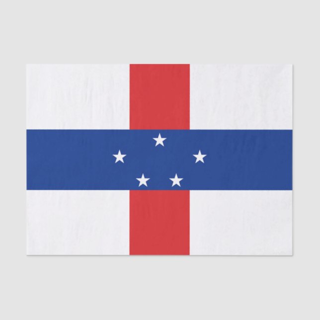 Papier Mousseline Drapeau des Antilles Pays-Bas (Recto)