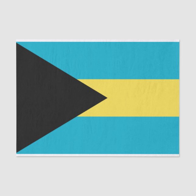 Papier Mousseline Drapeau des Bahamas (Recto)