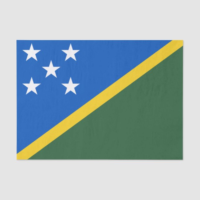 Papier Mousseline Drapeau des Îles Salomon (Recto)