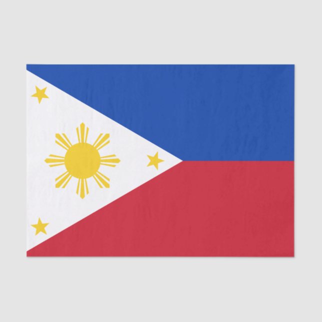 Papier Mousseline Drapeau des Philippines (Recto)