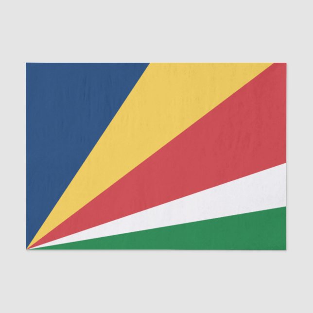 Papier Mousseline Drapeau des Seychelles (Recto)