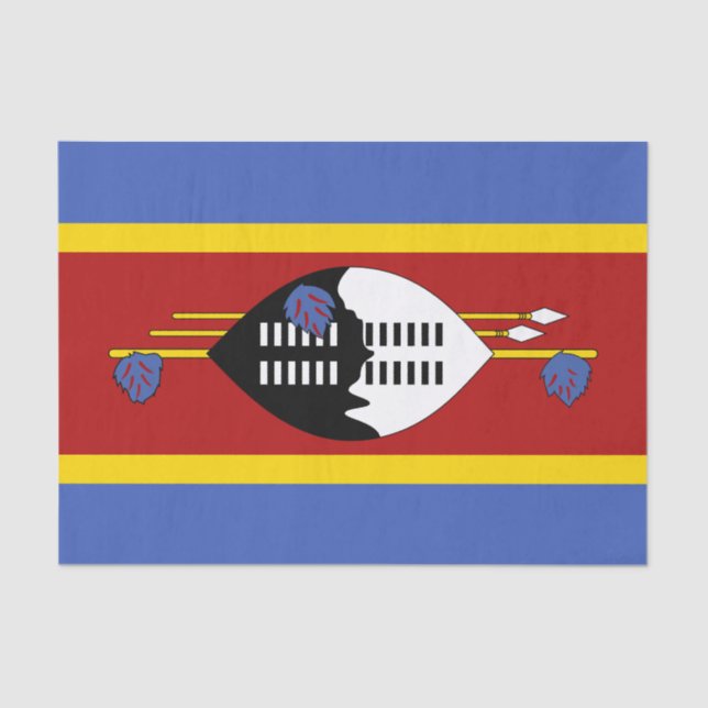 Papier Mousseline Drapeau d'Eswatini (Recto)
