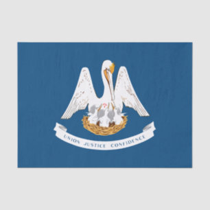 Papier Mousseline Drapeau d'État de Louisiane