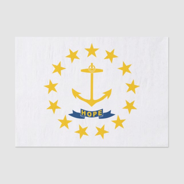 Papier Mousseline Drapeau d'État de Rhode Island (Recto)