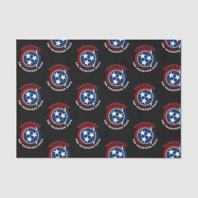 PAPIER MOUSSELINE DRAPEAU D'ÉTAT DE VOLONTAIRE TENNESSEE (Recto)