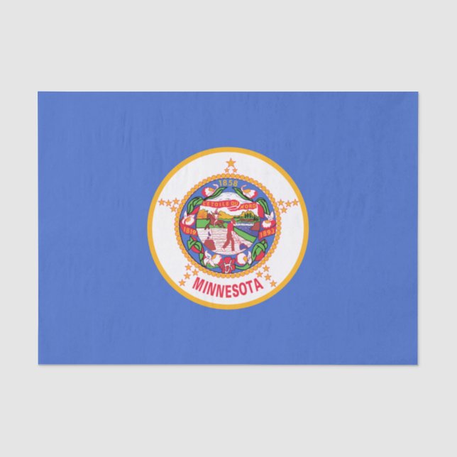 Papier Mousseline Drapeau d'État du Minnesota (Recto)