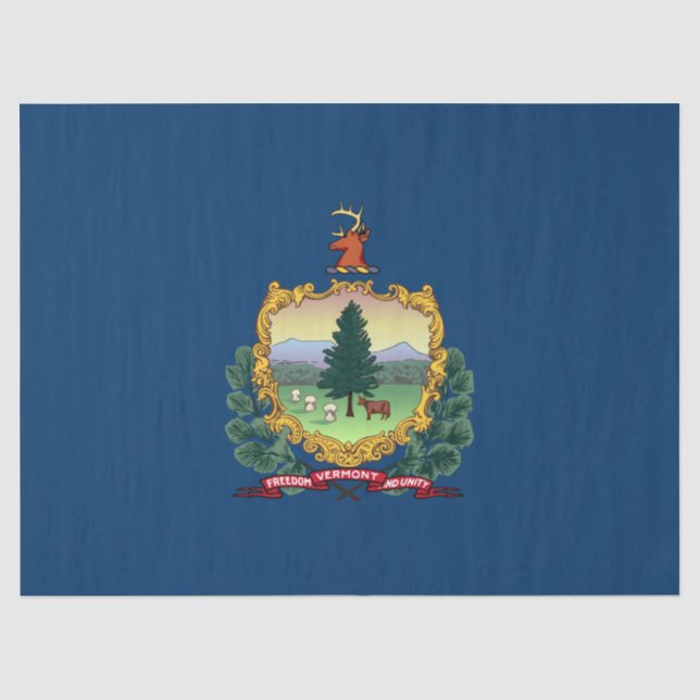 Papier Mousseline Drapeau d'État du Vermont (Recto)