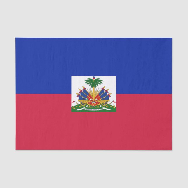 Papier Mousseline Drapeau d'Haïti (Recto)