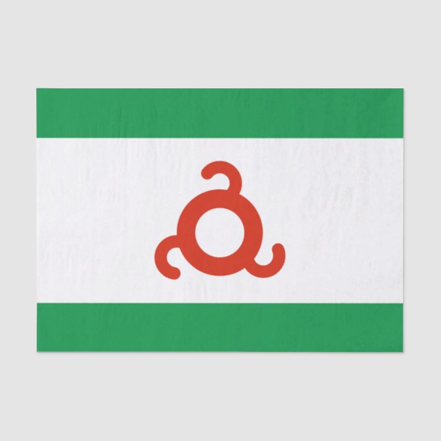 Papier Mousseline Drapeau d'Ingushetia (Recto)