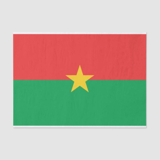 Papier Mousseline Drapeau du Burkina Faso patriotique (Recto)