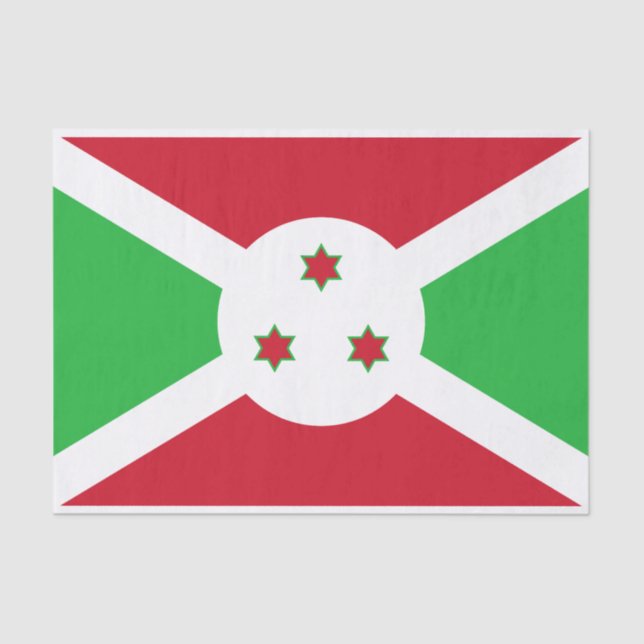 Papier Mousseline Drapeau du Burundi patriotique (Recto)