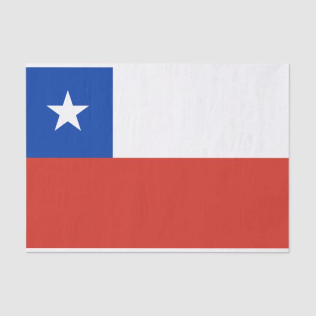 Papier Mousseline Drapeau du Chili (Recto)