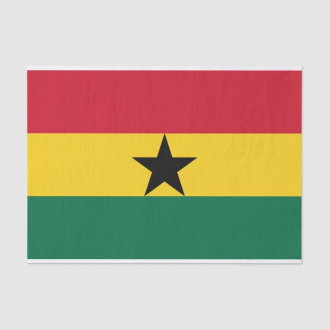 Papier Mousseline Drapeau du Ghana (Recto)