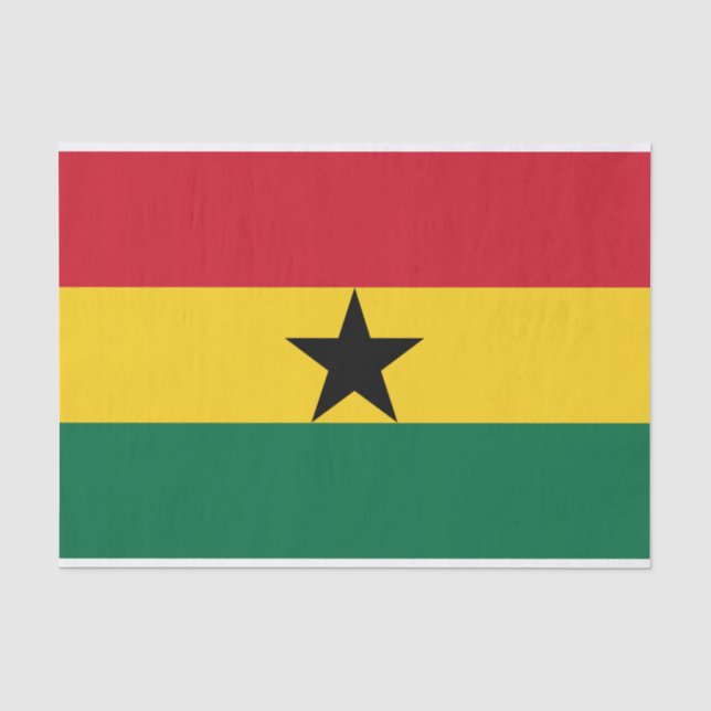 Papier Mousseline Drapeau du Ghana (Recto)