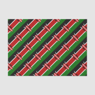 Papier Mousseline Drapeau du Kenya Massaï Bendera ya Kenya