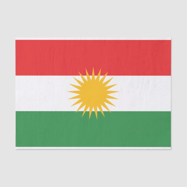 Papier Mousseline Drapeau du Kurdistan (Recto)