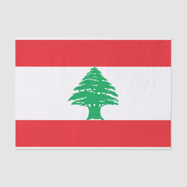 Papier Mousseline Drapeau du Liban (Recto)