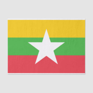 Papier Mousseline Drapeau du Myanmar