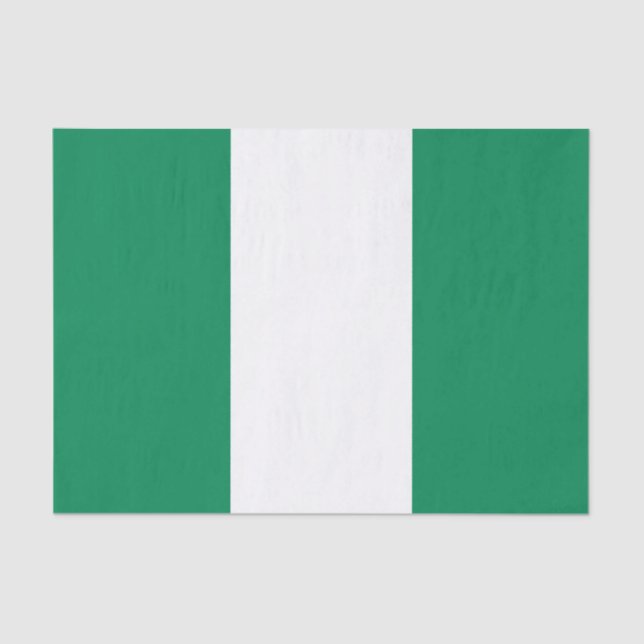 Papier Mousseline Drapeau du Nigéria (Recto)