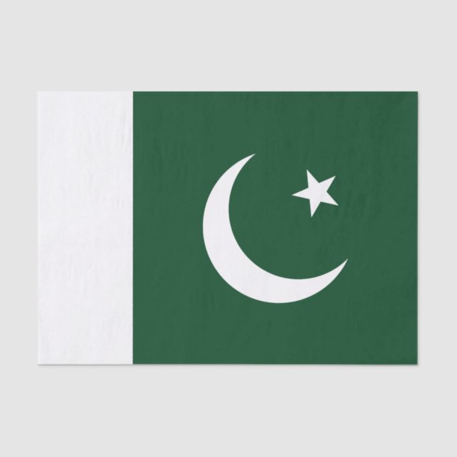 Papier Mousseline Drapeau du Pakistan (Recto)