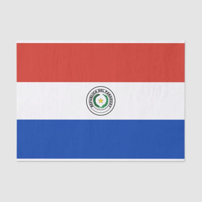 Papier Mousseline drapeau du Paraguay (Recto)
